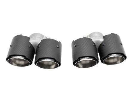 Terminali di scarico Fabspeed Deluxe Quad-Style in fibra di carbonio (NON-S / NON-PSE). Porsche 991 Carrera 2012-2016 - FSPOR991QDTSB, FSPOR991QDTSP - FS.POR.991.QDTSCF