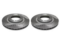 Brake Disc Rotor Front, Crossdrilled (PAIR). Porsche 944 Turbo - 95135104100 - 951 351 041 00 rd