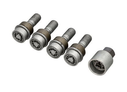 Kit bulloni antifurto per ruote, argento. Porsche 970 Panamera 2010-16 - 97036105701 Kit bulloni antifurto per ruote, argento. Porsche 970 Panamera 2010-16 - 97036105701