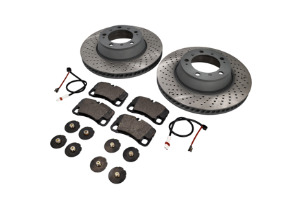 HINTERE Bremsbeläge und Bremsscheibenpaket Porsche 997 3.6L C4 - 99735294904, 99761275402, 99635208600, 99635208602, 99635240502, 99635240602