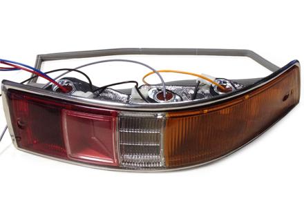 Indicator rear unit & lens in plastic for Early SWB Porsche 911/912 1965-68 - 90163140300, 90163140400, 90163140301, 90163140401 - 15878S, 15878D, 1695300670, 1695300680