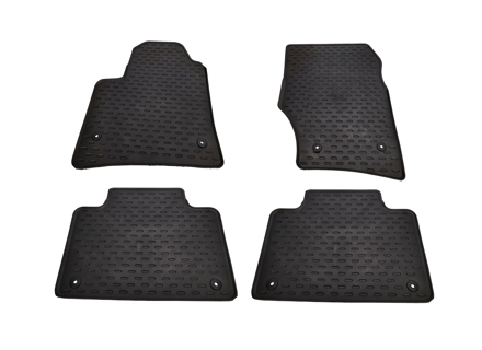 Rubberen vloermattenset (4-delig) - Nieuw, ongebruikt - voor Porsche 955 / 957 Cayenne met stuur links (LHD) - 95504480061