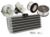 Klimaanlagen-Verdampfer, Gebläsemotor und Pollenfilter-Set. Porsche 993 - 96457390100, 96457201501, 96457201601, 99357247900