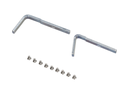 Repair bracket and screw set rear opening quarter window. Porsche 911 / 912 - 90154301525, 90154301528, 90154301625, 90154301628, 90154301125, 90154301225, 90154301135, 90154301235 - 1685350150, 1685350160