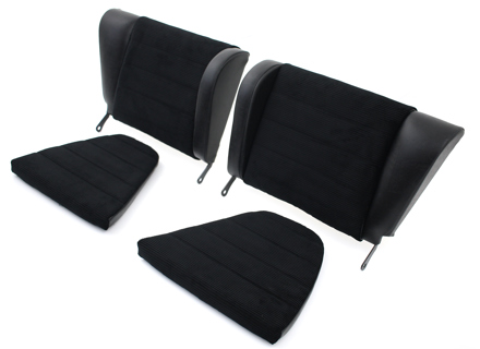 Rennsport rear seat set, Black Leatherette. Porsche 911 - 90152200522, 90152200622, 91152205101, 91152205201 Rennsport rear seat set, Black Leatherette. Porsche 911 - 90152200522, 90152200622, 91152205101, 91152205201