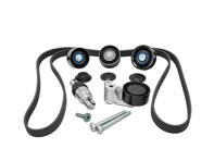 Drive belt tensioning roller & belt kit. Porsche 95B.1 Macan 2014-18 - 94610225230, 94810240375, 94810240323, 94810240321, 94810240300, 94810240322, 94810226175, 7PP145279, 95814527901, 94610211832, 94610211831, 94610211830, 0PB145257, 94610211730