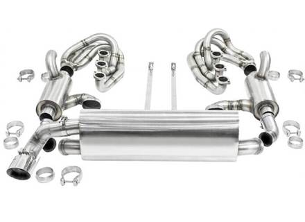 CARGRAPHIC GT Sport Exhaust System For Backdate Body, With ID42 GT Manifold Set, Heating, LH Tailpipe - 96411104504, 96411104605, 96411104502, 96421103905, 96421103932, 96421104004