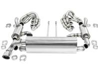 Sistema di scarico sportivo CARGRAPHIC GT per carrozzeria retrodatata, con set collettore ID42 GT, riscaldamento, terminale di scarico sinistro - 96411104504, 96411104605, 96411104502, 96421103905, 96421103932, 96421104004