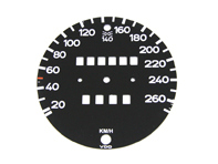 Esfera del velocímetro en negro 911 G Conversión de 74-84 MPH a KMH - 91164151700 Esfera del velocímetro en negro 911 G Conversión de 74-84 MPH a KMH - 91164151700