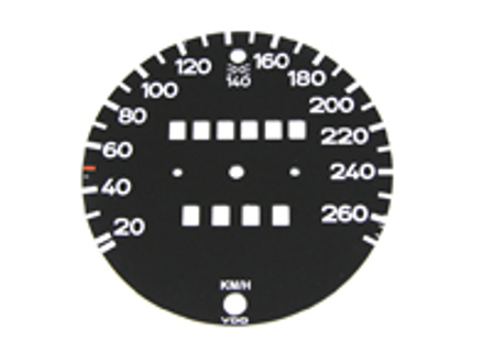 Speedo dial face in black 911 G 74-84 MPH to KMH conversion - 91164151700 Speedo dial face in black 911 G 74-84 MPH to KMH conversion - 91164151700