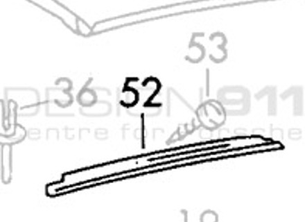 Targa softtop waterstrip. Porsche 911 70-89 - 90156530345, 90156530445