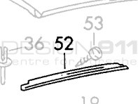 Targa softtop waterstrip. Porsche 911 70-89 - 90156530345, 90156530445 Targa softtop waterstrip. Porsche 911 70-89 - 90156530345, 90156530445