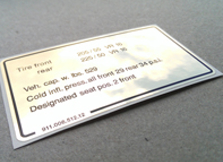 Aufkleber Reifendruck. Porsche 911 SC (1978 - 1980) USA - 91100651212