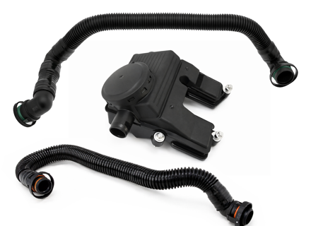 Kit de separador de aire y aceite y mangueras. Porsche 958 Cayenne S 4.8L 2011-18 / 970 Panamera 4.8L 2010-18 - 94810713522, 94810724720, 94810724520