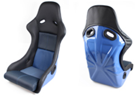 Sedili in stile racing, pelle Nero-Blu con scocca blu. Porsche 964/993 - SET11.1.101B, SET111101B Sedili in stile racing, pelle Nero-Blu con scocca blu. Porsche 964/993 - SET11.1.101B, SET111101B