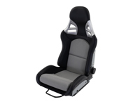 Track Bucket Sportstoel - GTR RECLINE, Zwart Leder met Pied-de-Pied-de-Pijl-middenstukken - 9997809100, 9997809110 - JT-B72-HT