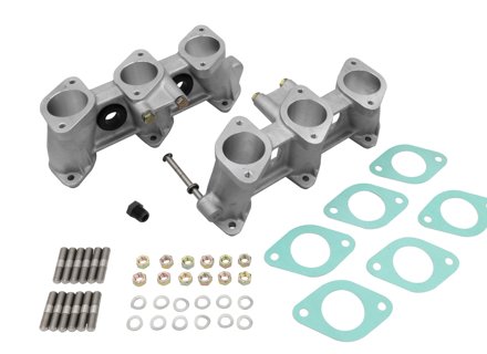 PMO inductie 50x42mm inlaatspruitstuk set voor 50mm carburateur. Porsche 911 met race-ported CIS-cilinderkoppen