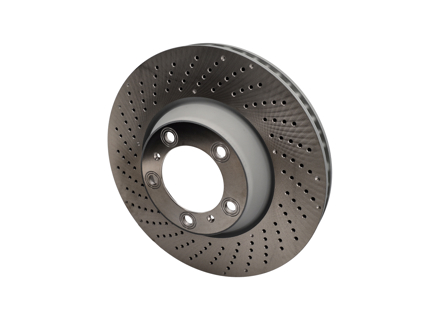 Disco freno anteriore, monoblocco forato, 350x34 mm. Porsche 996 GT3 / 997 GT3 - 99735140990, 99735141090 - PFL32909, PFR33009