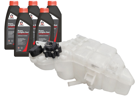 Engine coolant expansion tank kit. Porsche 996 2001 >> / 997.1 / 997.2 - 99610615703, 99610615704, 99610615700, 99610615701, 99610615702