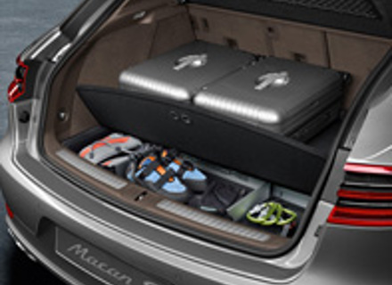 Rivestimento del vano bagagli con sistema di organizzazione variabile. Porsche Macan - 95B04480027 Rivestimento del vano bagagli con sistema di organizzazione variabile. Porsche Macan - 95B04480027
