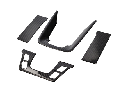 Set di rivestimenti per console centrale in fibra di carbonio asciutta. Porsche 992 - ML-ZDH249