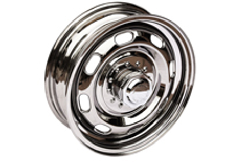 15' 5.5J Stalen 'Knock off' velg, verchroomde Porsche 356 15' 5.5J Stalen 'Knock off' velg, verchroomde Porsche 356