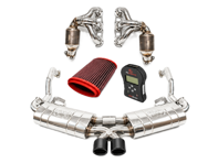 Fabspeed STREET Exhaust Performance Package, Satin Black WITH ECU Upgrade. Porsche 987 Boxster / Cayman (2005-2008) - 98711311200, 98711311204, 98711311205, 98711311100, 98711311104, 98711311105 - FS.POR.987.SHDR, FB416/16, FS.POR.987.ET, FS.POR.987.MAXB