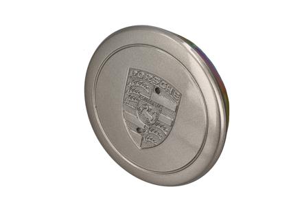车轮盖“Fuchs”白金金属 - 保时捷金属浮雕徽章 - 91136103231, 91136103233