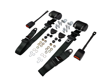 CEINTURES DE SÉCURITÉ - AVANT Automatique / Inertie VERTICAL B PILLER MOUNT / BOUCLES DE PLANCHER avec support en L PAIRE - 92880312610, 9288031261070B