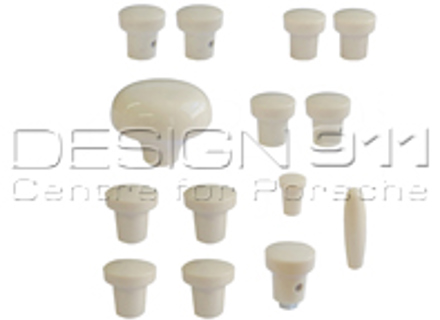 Juego de pomos de salpicadero, MARFIL. Porsche 356A 1955-1959 - PCG35655200500, PCG35655200300, 64455281100300, 64455285300300, 64455283100300, 64455282101300