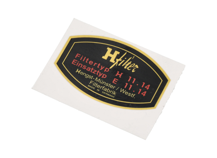 Decalcomania filtro olio H-Filter. Porsche 911/912 - 64470100300 - 1601503600 Decalcomania filtro olio H-Filter. Porsche 911/912 - 64470100300 - 1601503600