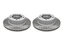 Brake Disc Rotor Front, Crossdrilled (PAIR). Porsche 944 / 944S - 94435104105, 94435104106 - 944 351 041 05 rd