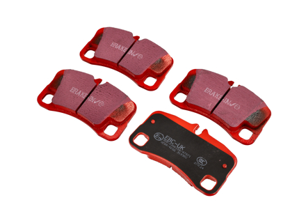 EBC RED Bremsbeläge 'Road' hinten. Porsche 997 Turbo / 997.2 C2/C4 - 99735294901, 99735294905, 99735294904, 99735294910 - DP31930C