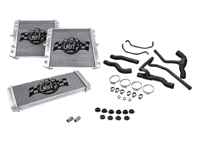 Radiateur en aluminium pour liquide de refroidissement et durites (lot de 3). Compatible Porsche 996 C2 / C4 Tiptronic / 996 GT3 / 986 Boxster S - 99610613151, 99610613150, 99610613251, 99610613181, 99610613281, 99610603751, 99610603752 - 7044, 7057