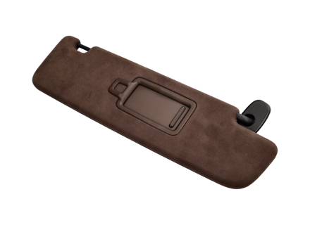 Sun Visor. Right Side. Race-Tex. Porsche Taycan 9J1 MKI / MKII - 9J1857552COH7, 9J1857552COS1, 9J1857552COU6, 9J1857552COW4, 9J1857552COX7