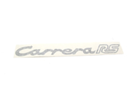 Achterklep 'CARRERA RS' sticker, in zwart. Porsche 911 72-73 - 91155903603, 91155903602, 91155903601, 91155903600