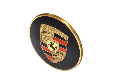 Badge with full-colour embossed Porsche Crest. Porsche 356 / 911 / 914 - PCG55980100, 64455980100 Badge with full-colour embossed Porsche Crest. Porsche 356 / 911 / 914 - PCG55980100, 64455980100