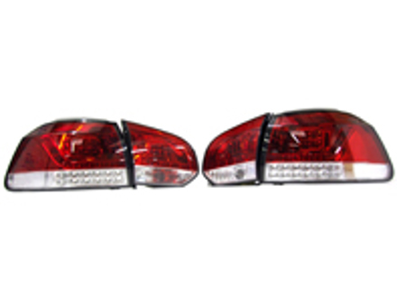 Boitiers Clignotants Arrière LED Rouge & Clair R-LINE LOOK VW GOLF MK6 (PAIRE) - 2215992, 0002215992