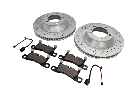 HINTERES Bremsbelag- und Bremsscheibenpaket Porsche 991 3.4L - 99135240100, 99135240200, 99135293904