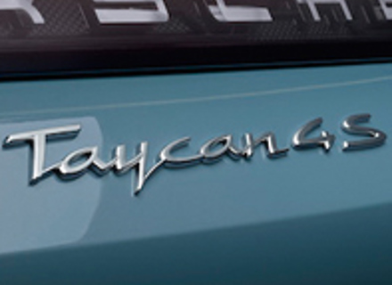 Rear badge TAYCAN 4S, primed. Porsche Taycan 4S - 9J104480007G2X, 9J104480007 Rear badge TAYCAN 4S, primed. Porsche Taycan 4S - 9J104480007G2X, 9J104480007