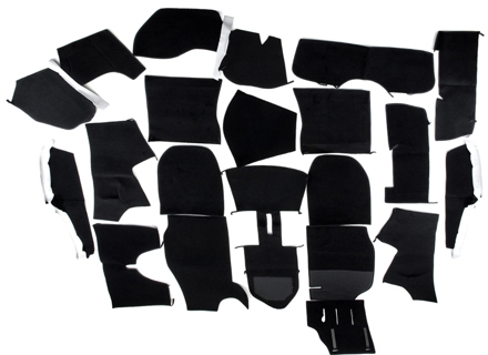 适用于保时捷 911 74-84 Coupe 左舵车型的全套内饰地毯。