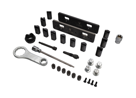 Kompletter Nockenwellen-Arretierwerkzeugsatz. Porsche 95B.2 Macan / 971 Panamera / 9YA Cayenne - T40331/1 A, T40331/1 B, T40331, T40382, T90002 - C4011