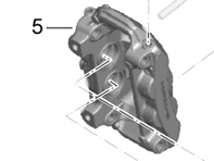 Bremssattel, VORNE. Porsche 991 (I450) / 981 Boxster (I450) / 981 Cayman (I450) - 99135142533, 99135142532, 99135142531, 99135142633, 99135142632, 99135142631