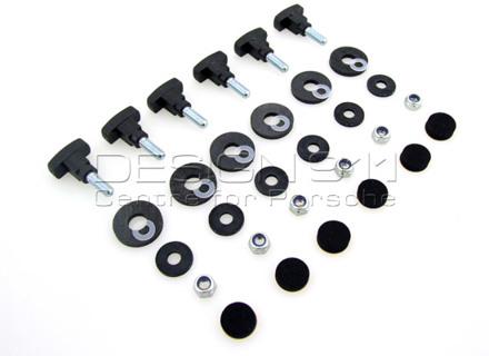 Kit de montaje para rejilla para tapa de alerón trasero Porsche 911 1965-68 - 90155904121, 90155942121, 90151179121, 90015102703, 99908410202 Kit de montaje para rejilla para tapa de alerón trasero Porsche 911 1965-68 - 90155904121, 90155942121, 90151179121, 90015102703, 99908410202