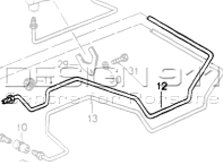 Hydraulikdruckleitung. Porsche 964 M339 - 96431534302 Hydraulikdruckleitung. Porsche 964 M339 - 96431534302