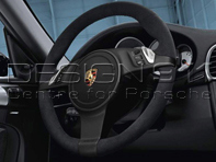 Multi-function steering wheel in black alcantara. Porsche 997 / 987 Boxster / 987C Cayman - 99704440214, 99704440215, 99704440219 Multi-function steering wheel in black alcantara. Porsche 997 / 987 Boxster / 987C Cayman - 99704440214, 99704440215, 99704440219