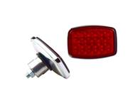 Glass rear reflector with mounting hardware set. Porsche 356 Pre-A / 356A - 64473150100 - 64473150100NLA Glass rear reflector with mounting hardware set. Porsche 356 Pre-A / 356A - 64473150100 - 64473150100NLA