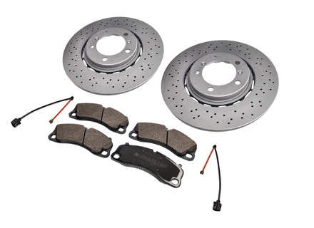 Juego de pastillas y discos de freno delanteros. Porsche 992.2 Carrera 2 3.0ltr - 9P1615301J, 9P1615302J, 9P1615301, 9P1615302