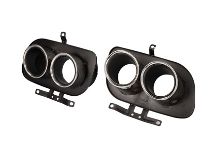 DesignTek Embouts d'échappement design rond double, chromés pour Porsche 997.2 - 992251187Q, 992251187AJ, 992251187AA, 992251188Q, 992251188AJ, 992251188AA, 992251187M, 992251187BA, 992251188M, 992251188BA, 992251188R, 992251187C, 992251187AS, 992251187AE, 992251188C, 992251188AS, 992251188AE, 992251187J, 992251187AT, 992251187AF, 992251188J, 992251188AT, 992251188AF