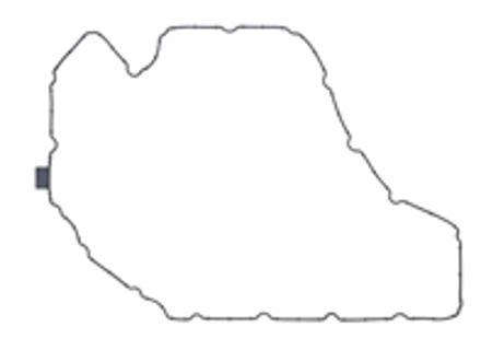 Oil pan gasket. Porsche 95B Macan 2.0L - 95810364900, 95810364911, 822.480